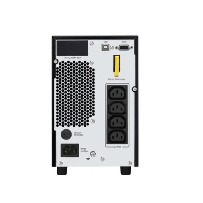 LCD display provides real-time monitoring of battery status, input/output voltage, and system diagnostics