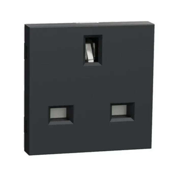 Schneider_NU304554_Socket-outlet,_New_Unica,_2P+E,_13A,_British,_with_shutter,_2_modules,_anthracite_powershop