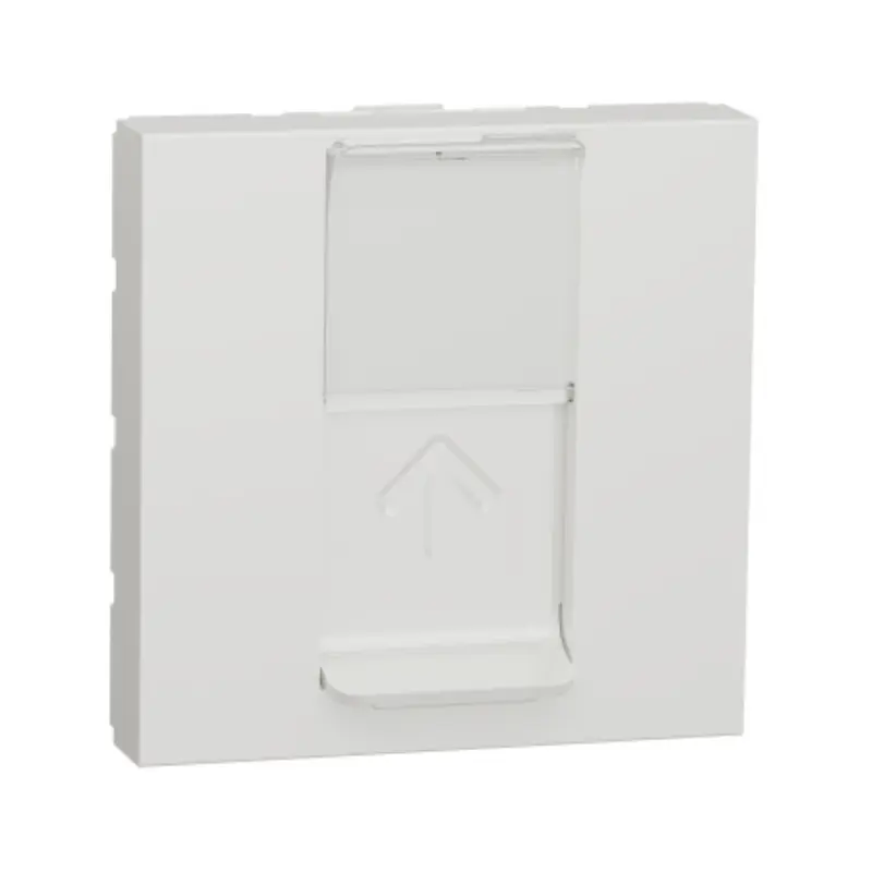 Schneider_NU341518_Data_socket,_New_Unica,_RJ45_CAT_6_UTP,_straight,_click,_shuttered,_2_module,_white_powershop