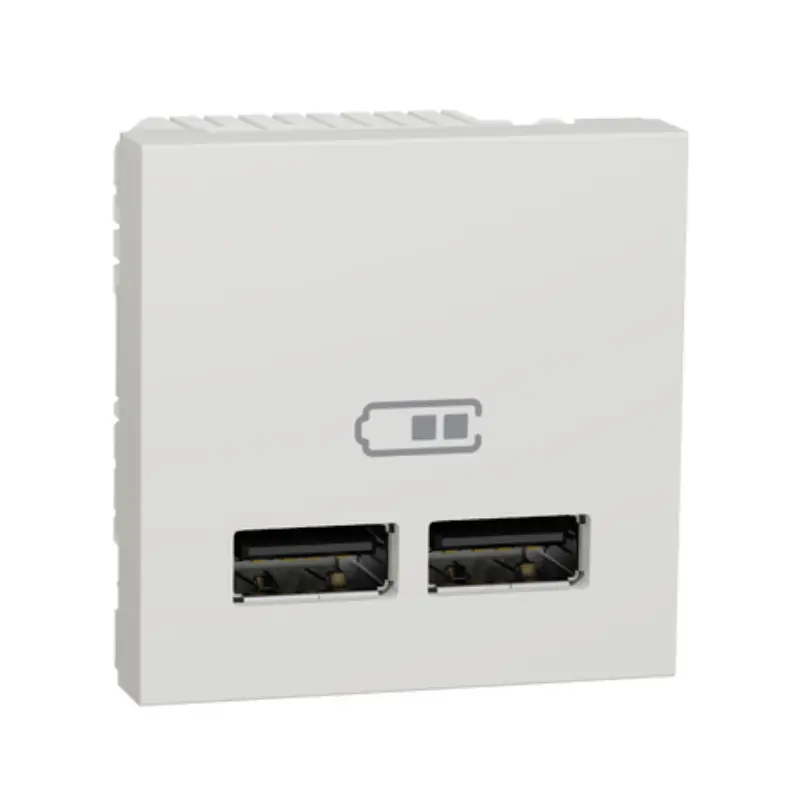 Schneider_NU341818_Double_USB_socket,_New_Unica,_2.1A,_A+A_type,_2_modules,_white_powershop