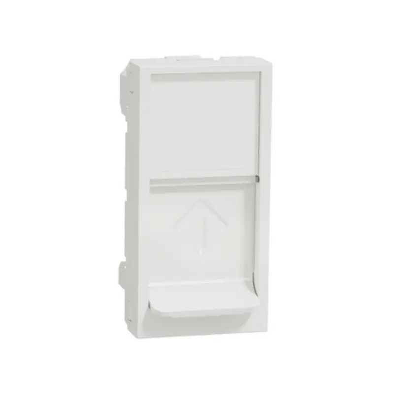 Schneider_NU946018_Central_plate,_New_Unica,_for_RJ45,_Keystone_Systimax,_1module,_whitepowershop
