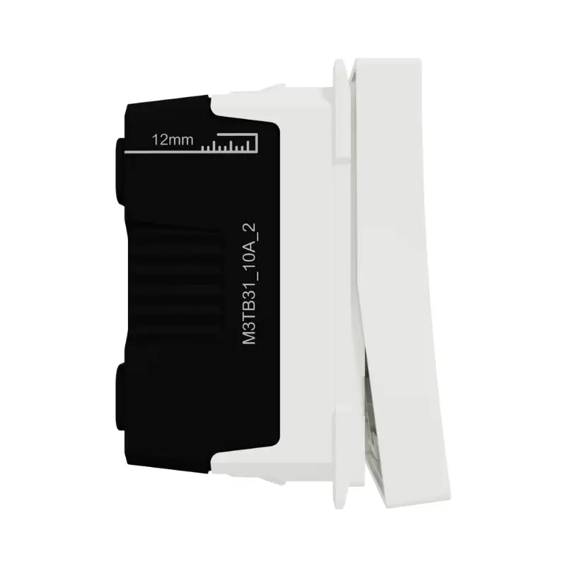 Schneider M3TB31 switch, 1-module design, sleek white finish