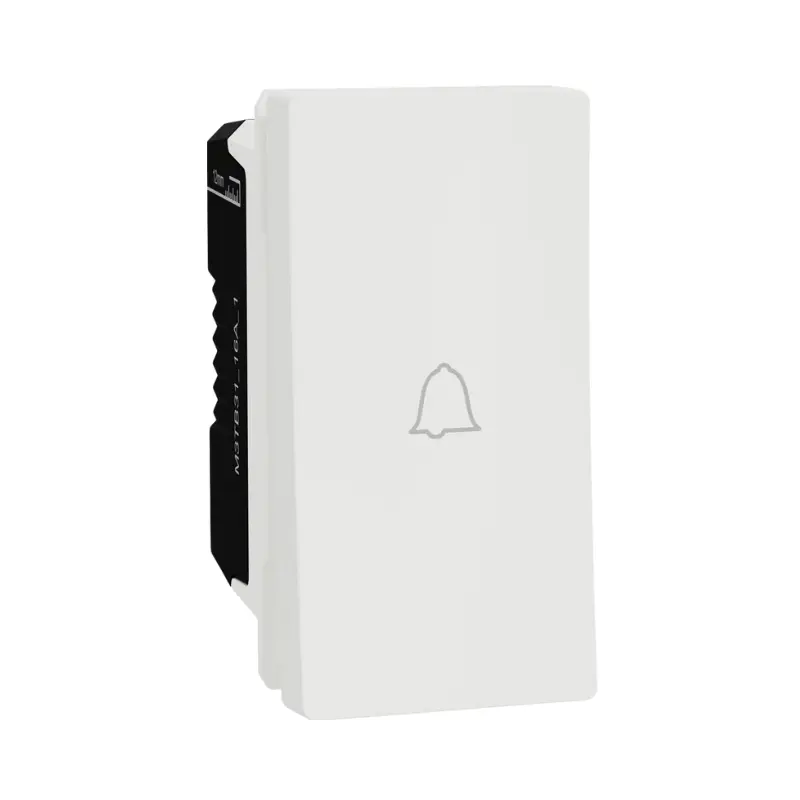 Schneider M3TB31_BP_1M Doorbell Switch - White, 10A 250V, 1-Module Design