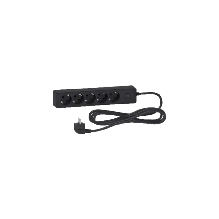 Schneider_ST9453B_Trailing_lead,_Unica_extend,_5_Schuko,_swicthable,_3m_cable,_anthracite_Device_interface_powershop