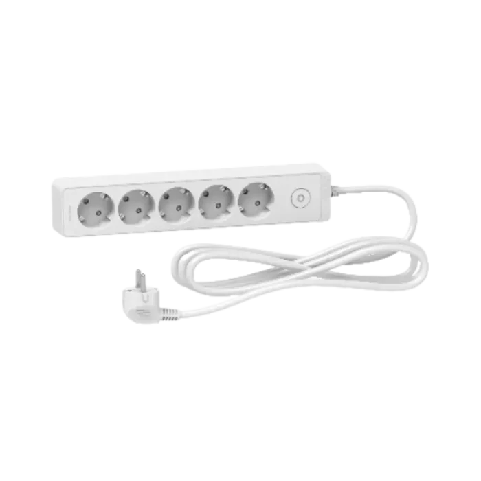 Schneider_ST9453W_Trailing_lead,_Unica_extend,_5_Schuko,_swicthable,_3m_cable,_white_Device_interface_powershop