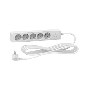 Schneider_ST9455W_Trailing_lead,_Unica_extend,_5_Schuko,_swicthable,_5m_cable,_white_Device_interface_powershop