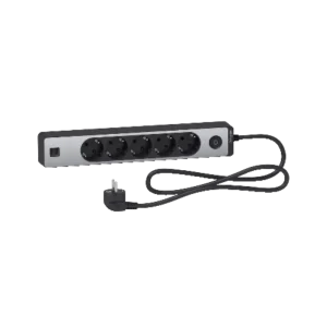 Schneider_ST945U1BA_Trailing_lead,_Unica_extend,_5_Schuko,_swicthable,_USB_type_A+A,_1.5m_cable,_anthracite_alu_Device_interface_powershop