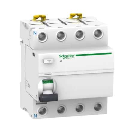 Schneider A9R41463 Residual Current Circuit Breaker (RCCB) – 4 Pole, 63A, Acti9 iID