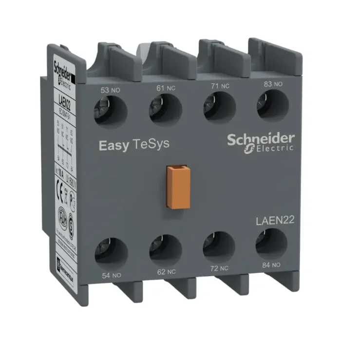 Schneider LAEN22 Overload Relay Auxiliary Contact Block with 2NO+2NC for LC1E/CAE
