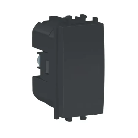 Modern Black Electrical Switch by Schneider, 16A 250V, Intermediate Function