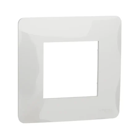 Schneider NU200218 White Frame - 1 Gang, 2 Modules, Modern Design