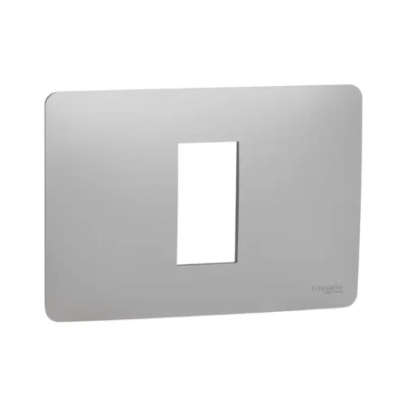 Schneider Electric NU210130 Unica Studio 1-Gang Aluminum Cover Frame for Switches and Sockets.