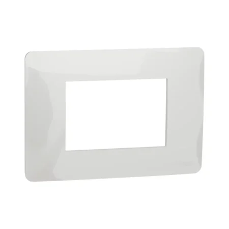 Schneider New Unica White Cover Frame, 1 Gang, 3 Modules, Modern and Durable Design.