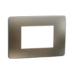 Schneider NU270350M Unica Cover Frame – 1 Gang, 3 Modules, Bronze & White