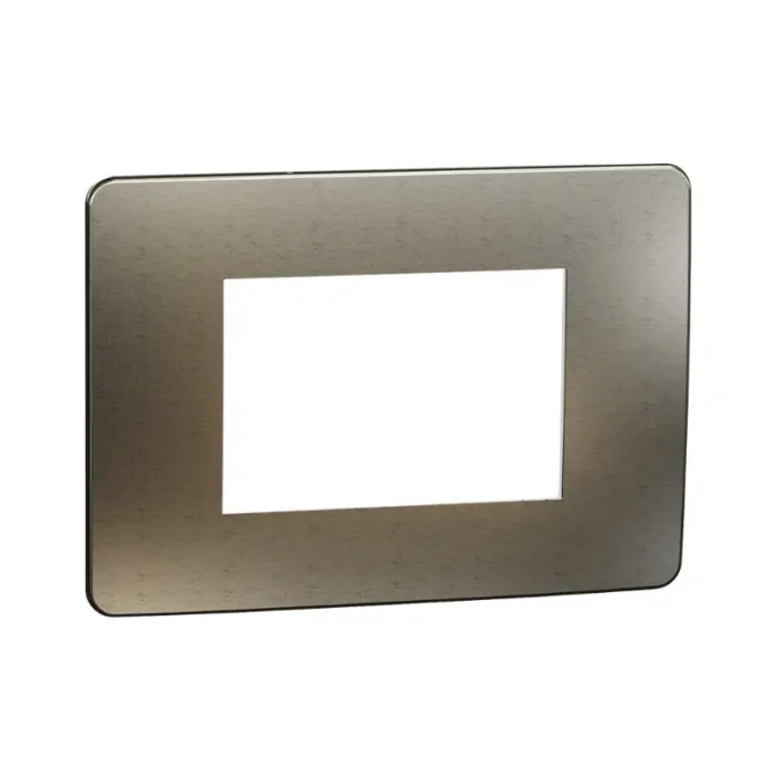 Schneider NU270350M Unica Cover Frame – 1 Gang, 3 Modules, Bronze & White