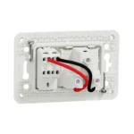 Easy installation of Schneider Unica socket with safety guidelines.