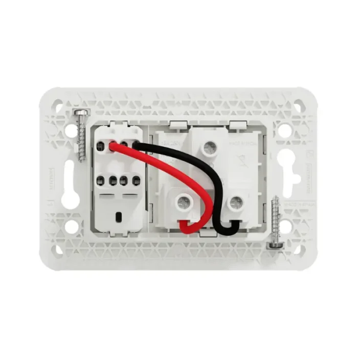 Sleek white Schneider socket for modern interiors.