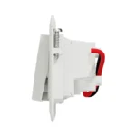 Schneider NU308518 socket safety shutter mechanism close-up.