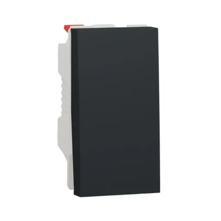 Schneider Unica NU310354 2-way switch, 10AX 1P, screwless terminals, IP4X protection, anthracite color