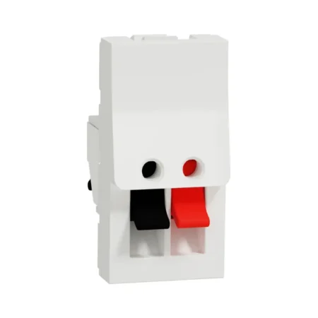 Schneider NU348718 Loudspeaker Socket - New Unica Series, White, 1 Module Design