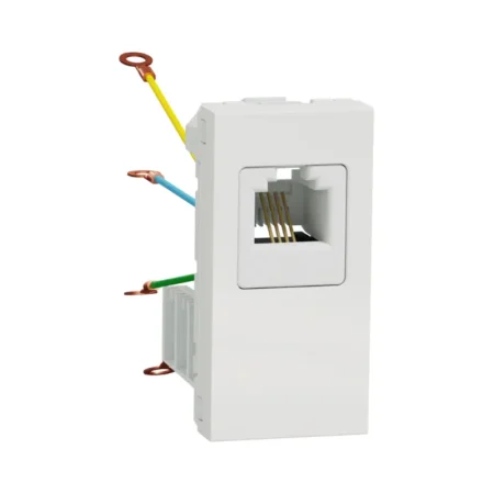 Installing Schneider Unica RJ12 telephone socket, 1 module, white color