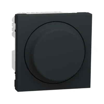 Schneider dimmer switch installed in modern interior.