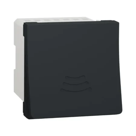 جرس باب إلكتروني شنايدر NU378654 - تصميم عصير بلون أنثراسايت، صوت عالي 70 ديسيبل، مع وحدتين لاسلكيتين من سلسلة New Unica