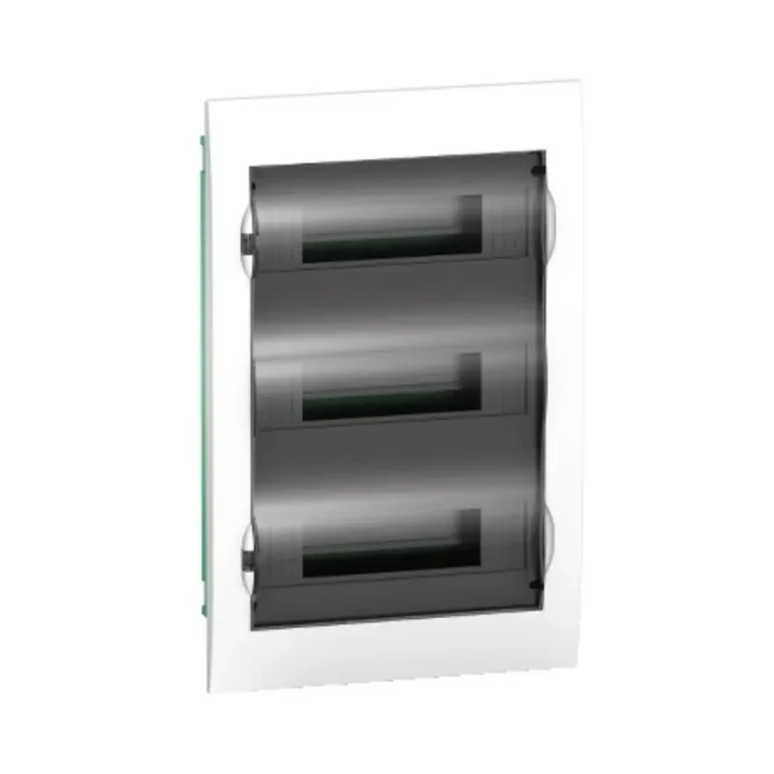Schneider_EZ9E312S2F-Electrical_Panel,_Easy9_flush_enclosure_36_modules_smoked_door_with_E_N_term_blocks_powershop