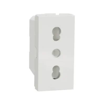 Schneider_NU302318,_Socket-outlet,_New_Unica,_2P+E,_16A,_Italian,_with_shutter,_white_powershop