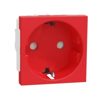 Schneider_NU303703_Socket-outlet,_New_Unica,_2P+E,_16A,_Schuko,_with_shutter,_antibacterial,_red_powershop