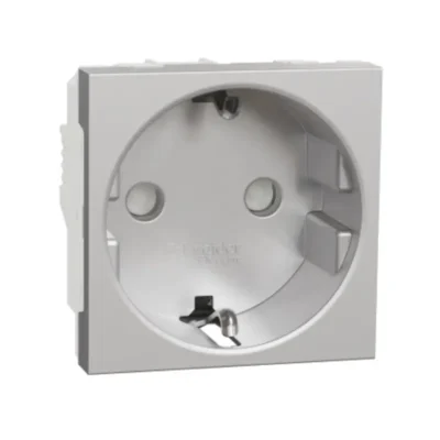 Schneider_NU303730_Socket_outlet_New_Unica,_mechanism,_2P_+_E,_16A,_Schuko,_with_shutter,_painted,_aluminium_powershop