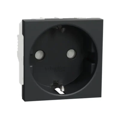 Schneider_NU303754_Socket_outlet,_New_Unica,_2P+E,_16A,_Schuko,_with_shutter,_anthracite_powershop