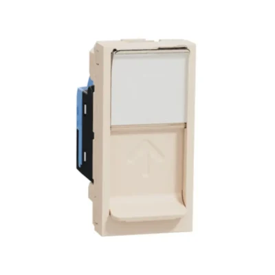 Schneider_NU341444,_Data_socket,_New_Unica,_RJ45_CAT_6_UTP,_straight,_click,_shuttered,_1_module,_beige_powershop