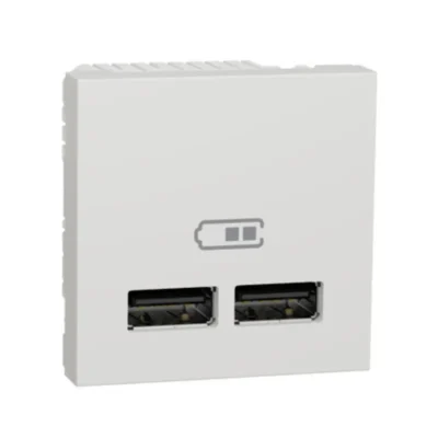 Schneider_NU341818_Double_USB_socket,_New_Unica,_2.1A,_A+A_type,_2_modules,_white_powershop