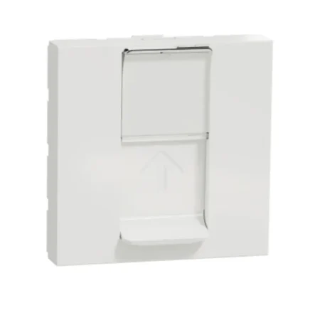 Schneider_NU341918_Data_socket,_New_Unica,_RJ45_CAT_6_STP,_straight,_click,_shuttered,_2_module,_white_powershop