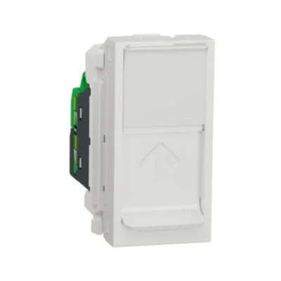 Schneider_NU344818_Data_socket,_New_Unica,_RJ45_CAT_6A,_FTP,_straight,_click,_shuttered,_1_module,_white_powershop