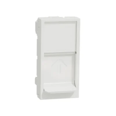 Schneider_NU946018_Central_plate,_New_Unica,_for_RJ45,_Keystone_Systimax,_1module,_whitepowershop