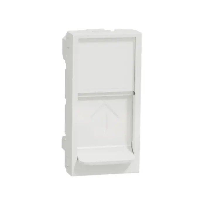 Schneider_NU946018_Central_plate,_New_Unica,_for_RJ45,_Keystone_Systimax,_1module,_whitepowershop