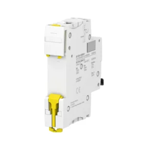 Schneider A9F77110 miniature circuit breaker installed in an electrical distribution panel.