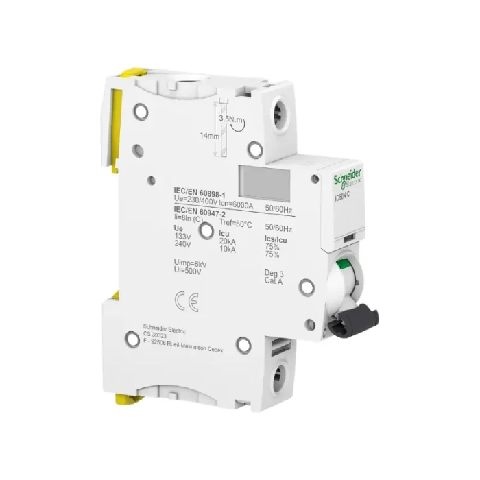 Schneider circuit breaker Option to add auxiliaries, remote monitoring and residual current device (Vigi)