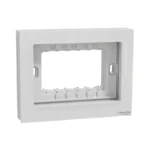 Schneider M3TB01_WP Weatherproof 3 Gang Electrical Box - White, IP65 Rated for Outdoor Use.