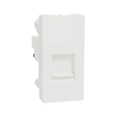Schneider_M3TB1_RJ4M,_Telephone_Outlet,_Miluz_E,_6_Pin,_4_Wire,_mechanism_with_shutter,_white_powershop