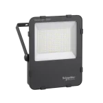 Schneider IMT47223 Mureva 200W LED Floodlight with 24,000 lm brightness, 6500K daylight color, and 110° beam angle. IP65 weatherproof, rectangular design (342x278x61mm, 4.9kg). For indoor/outdoor use in warehouses, stadiums, or homes. 50,000-hour lifespan and 5-year warranty.