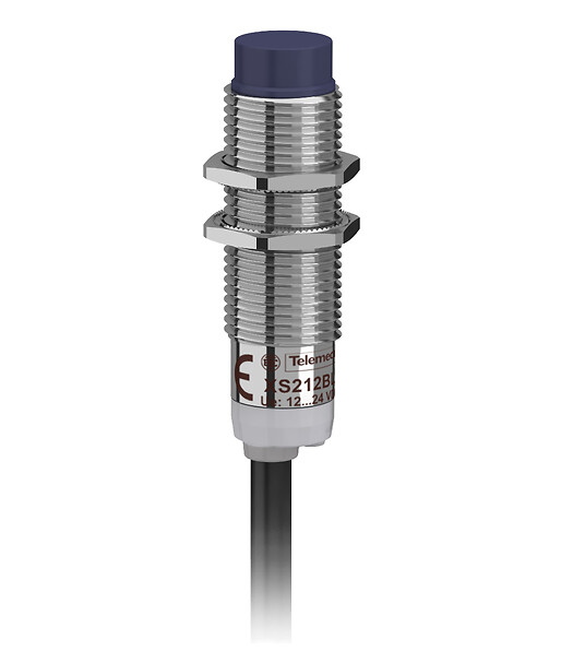 Telemecanique XS212BLNAL2 | Inductive sensor XS2 M12, L44mm, brass, Sn4mm, 12..24VDC, cable 2m