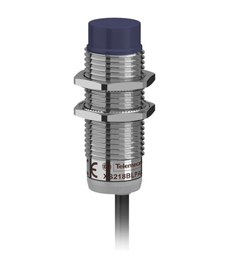 Telemecanique XS218BLNBL2 | Inductive sensor XS2 M18, L53mm, brass, Sn8mm, 12..24VDC, cable 2m