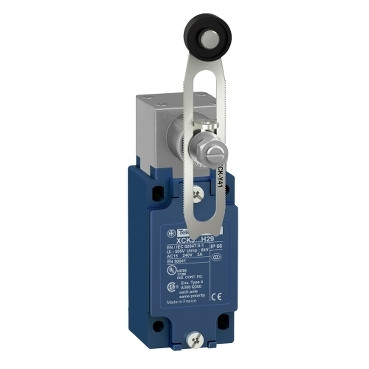 Telemecanique  XCKJ10541 | Limit switch,  XC Standard, XCKJ, thermoplastic plastic roller lever var. length, 1NC+1 NO, snap, Pg13