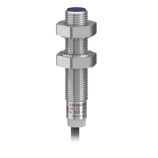 Telemecanique XS108BLNAL2 | Inductive sensor XS1 M8, L42mm, brass, Sn1.5 mm, 12..24VDC, cable 2m