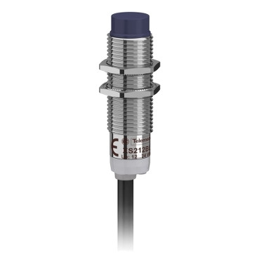 XS212BLPBL2 | Inductive sensor XS2 M12, L44mm, brass, Sn4mm, 12..24VDC, cable 2m
