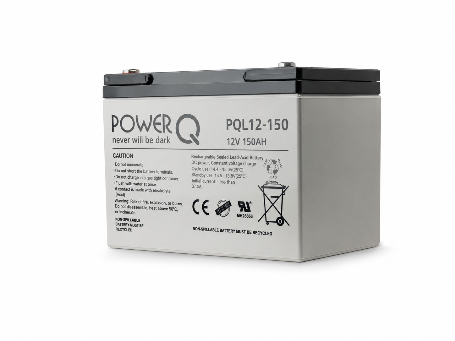 Power Q PQL12-150 , 12V-150AH UPS Battery