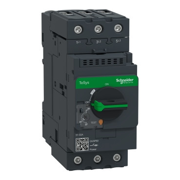 Schneider GV3P50 | Motor circuit breaker, TeSys GV3, 3P, 37-50 A, thermal magnetic, EverLink terminals